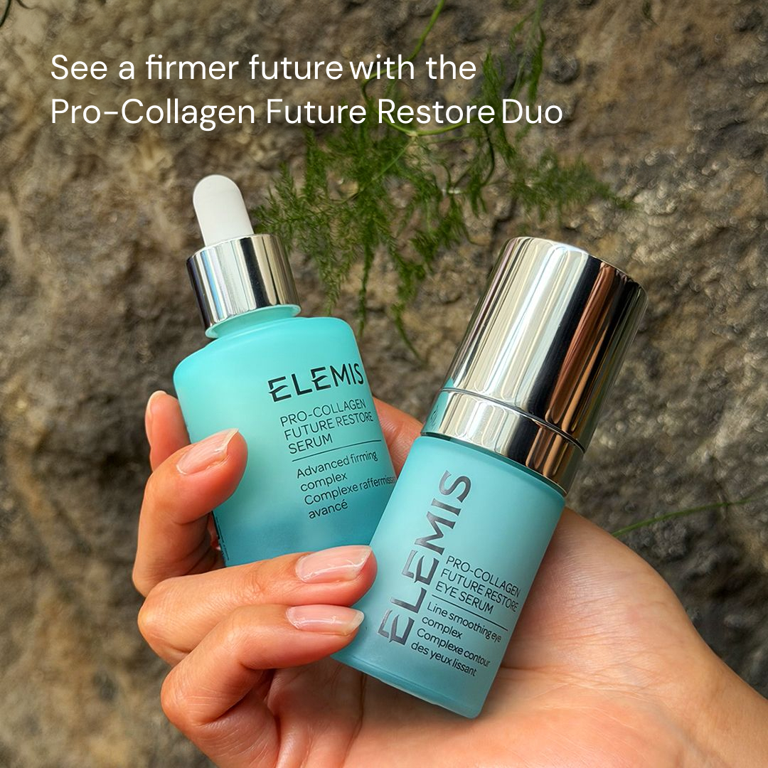 Elemis Facebook ad: NEW Pro-Collagen Future Restore Eye Serum