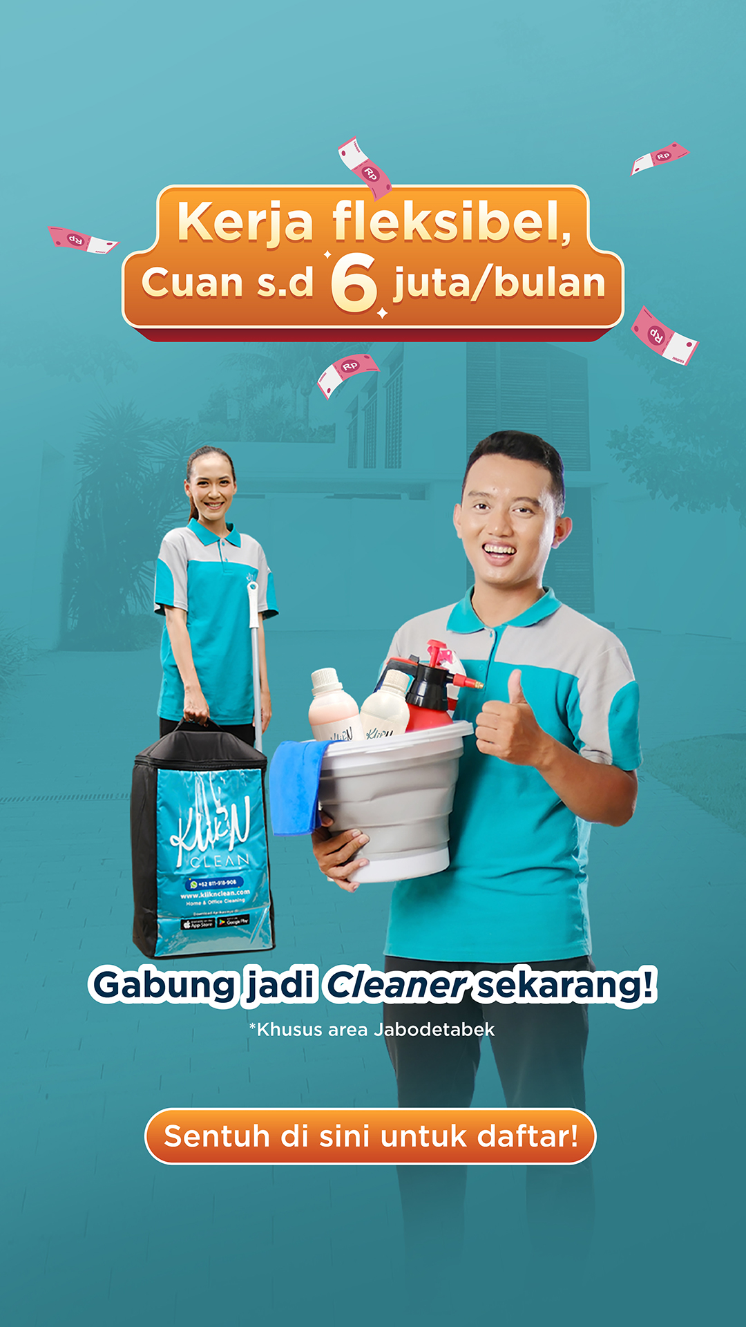 Rekrutmen KliknClean Facebook ad