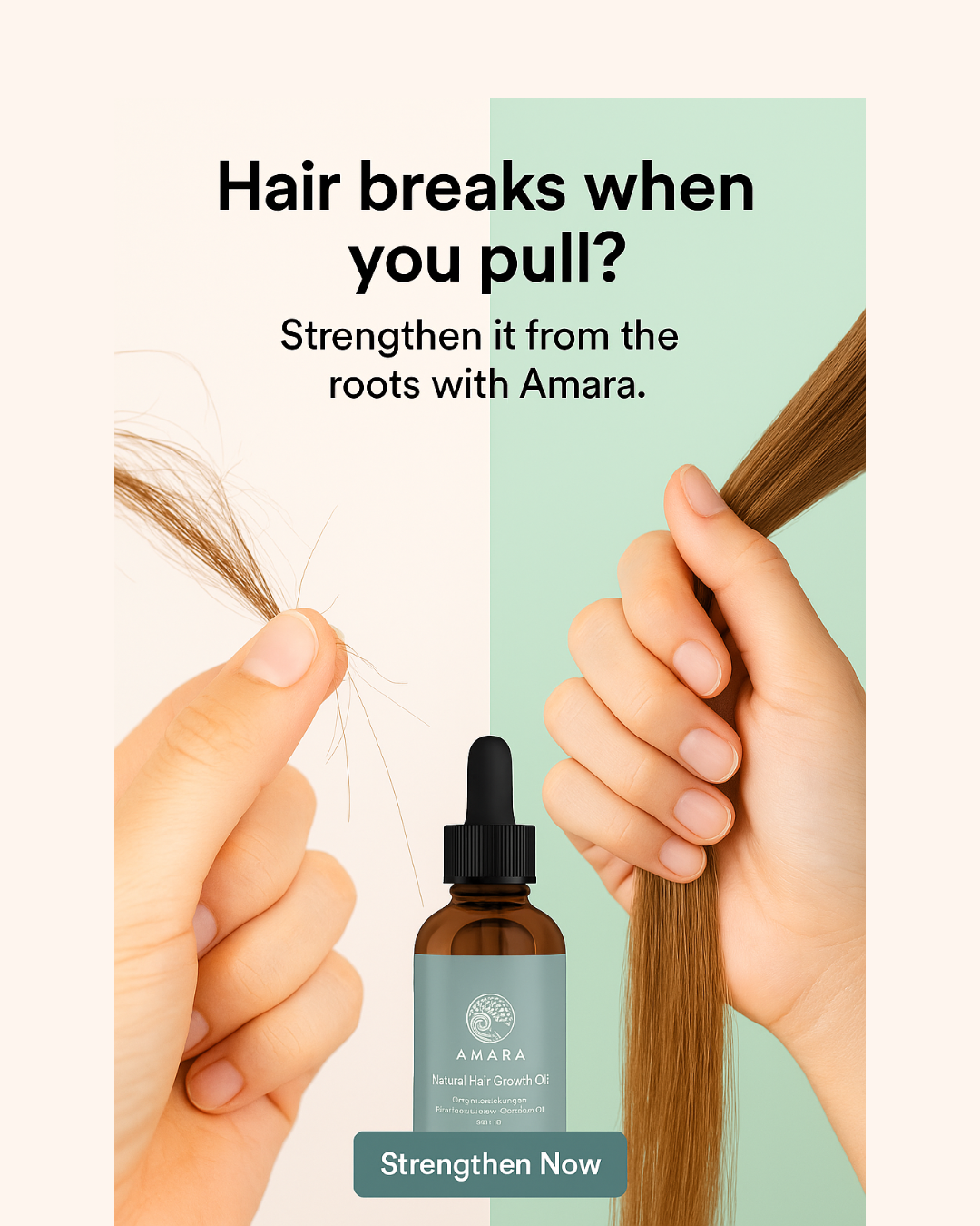 Amara Hair Care Facebook ad