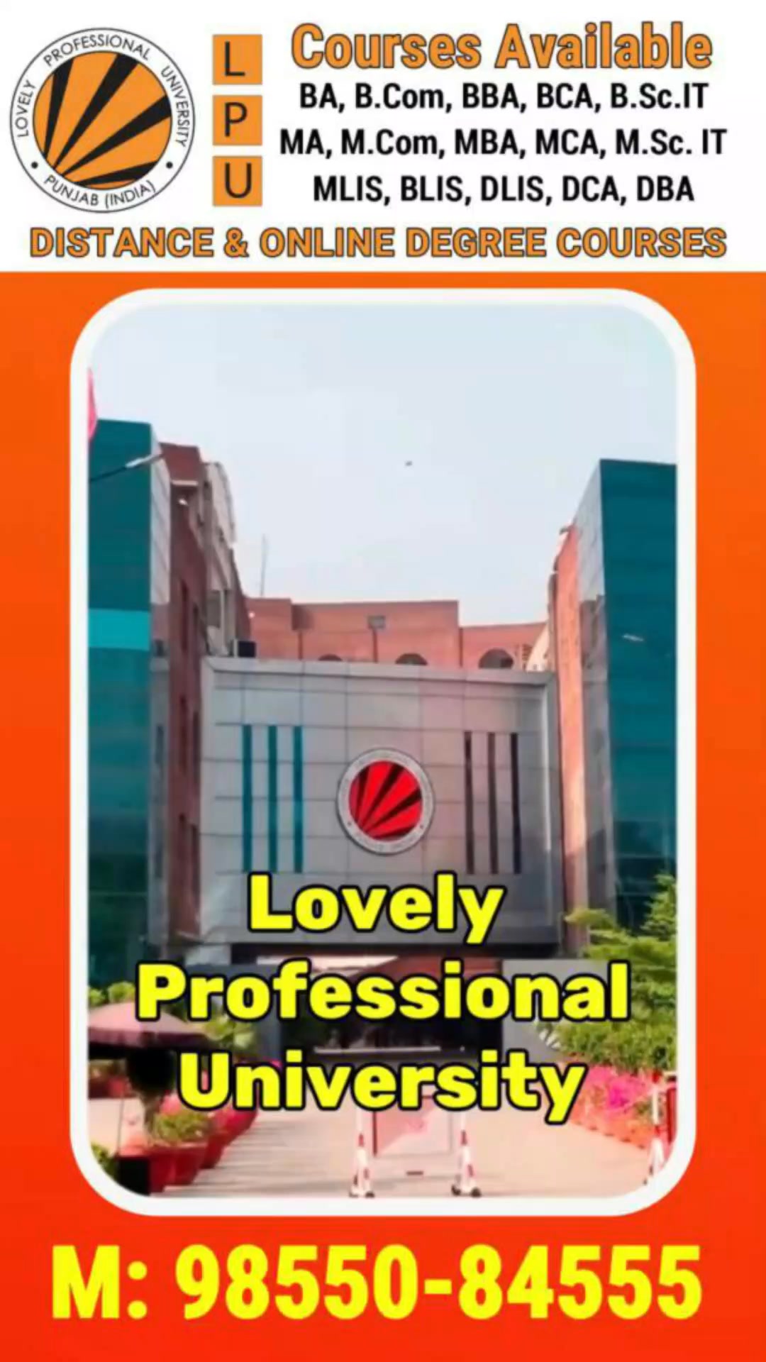 LPU Online & Distance Education Ludhiana Facebook ad: LPU Admission Open 2026