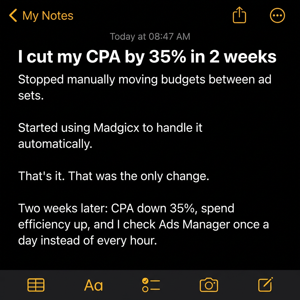 madgicx.com Facebook ad
