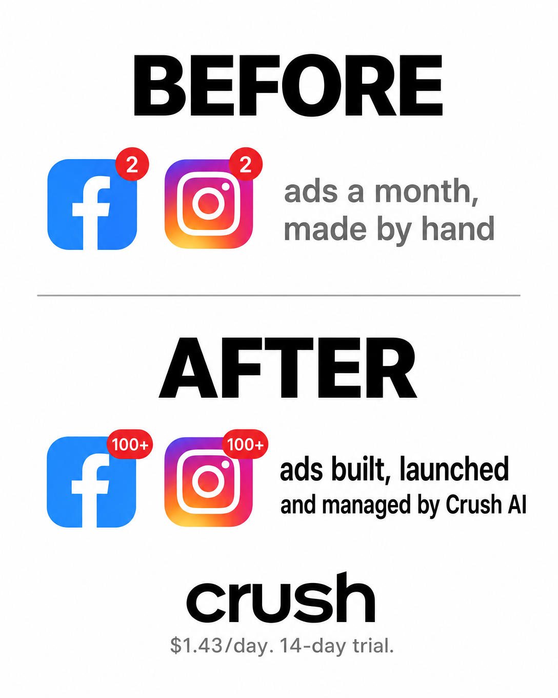 trycrush.ai Facebook ad