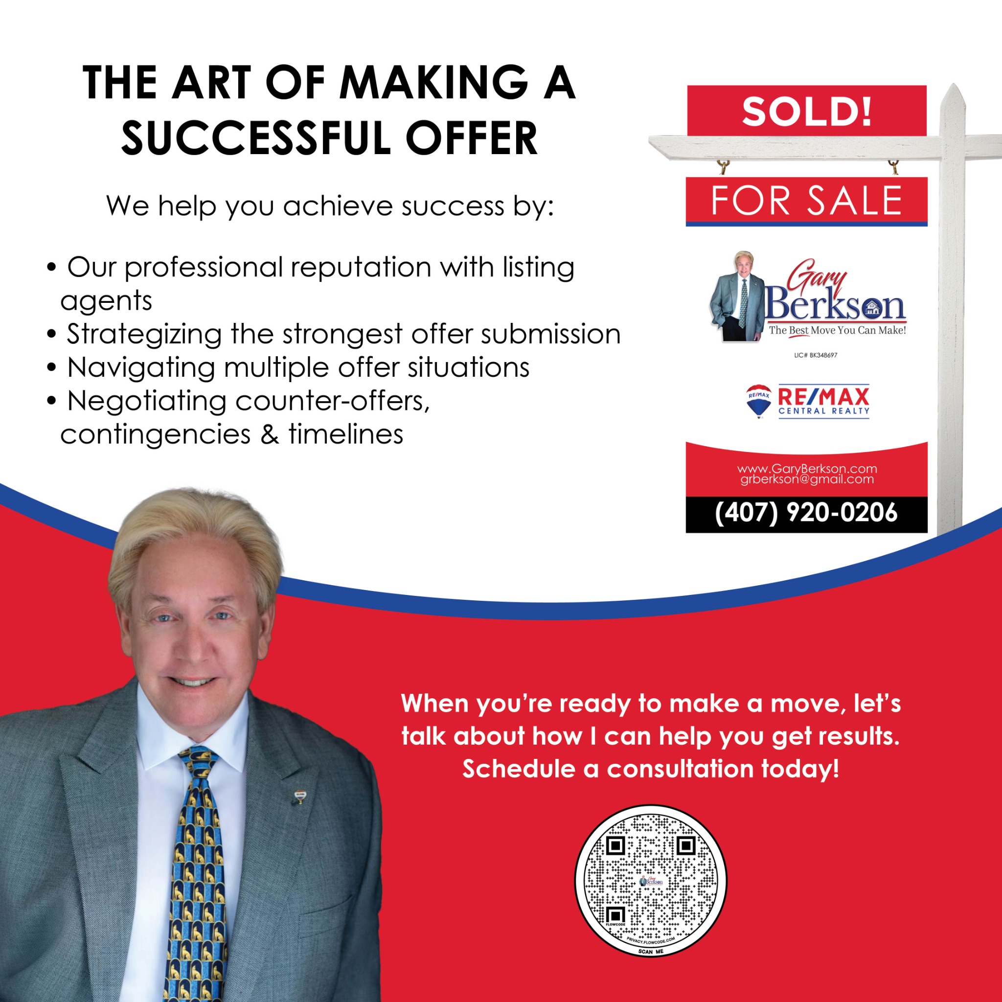 The Berkson Group - RE/MAX Facebook ad: Message or Call (407) 920-0206