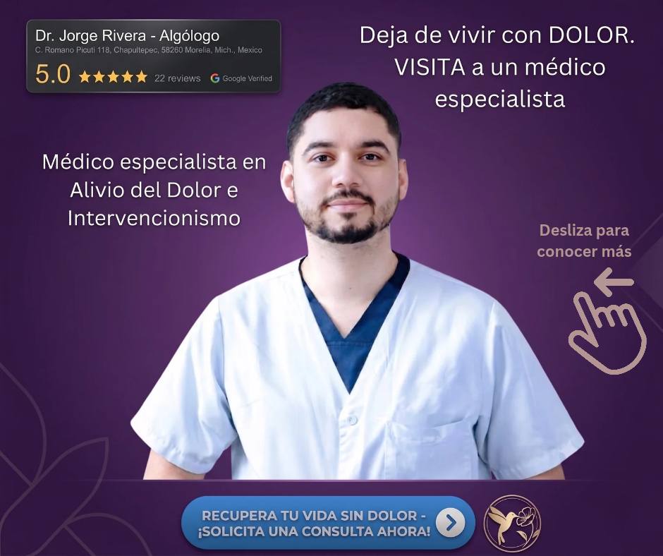 Clínica Morelia de Alivio al Dolor y Cuidados Paliativos Facebook ad: ¿SUFRES de DOLOR?