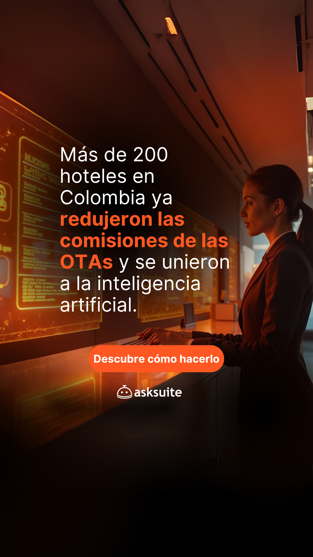 Asksuite AI Booking Assistant Facebook ad