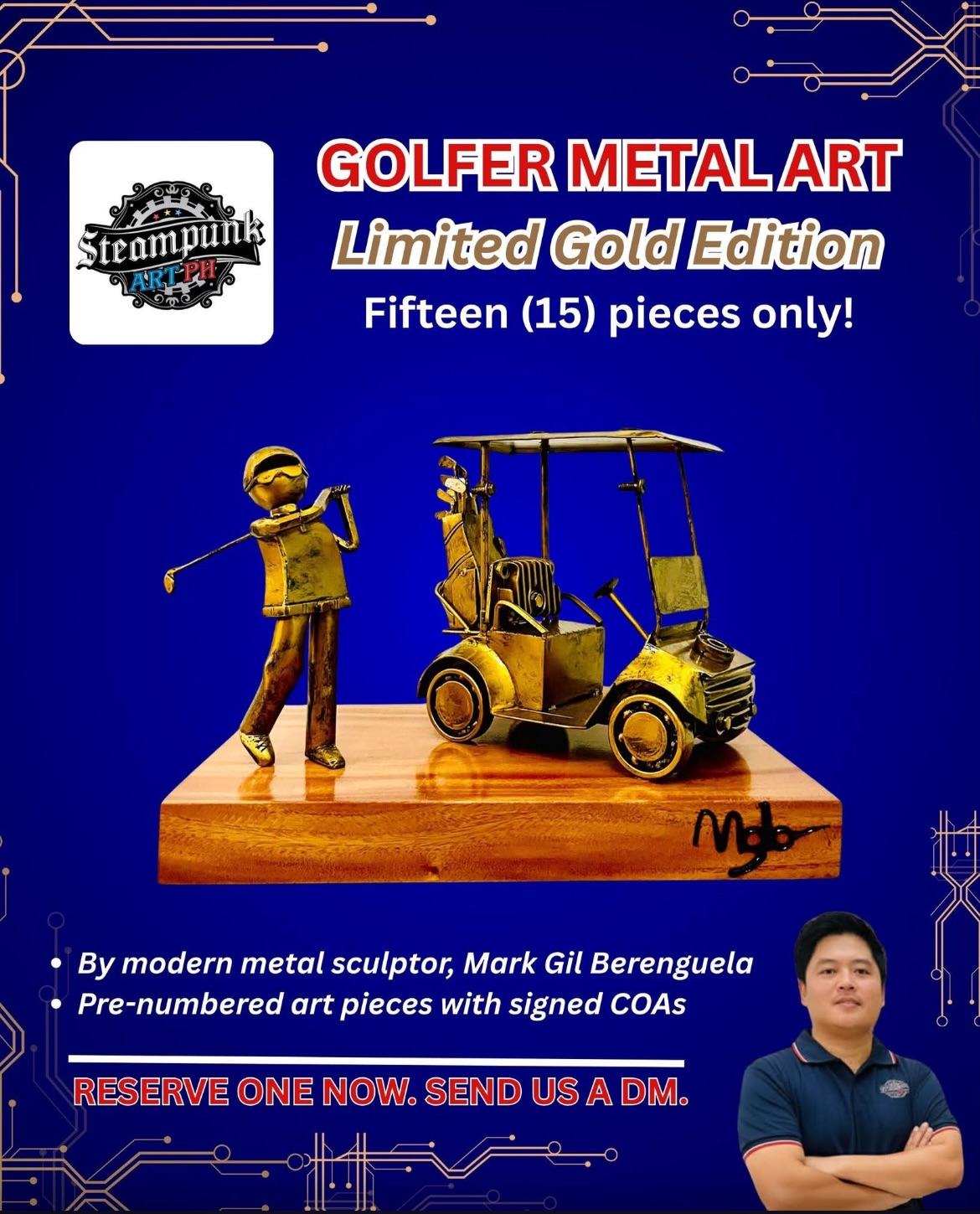 Steampunk Art PH Facebook ad: To avid golf players and enthusiasts.