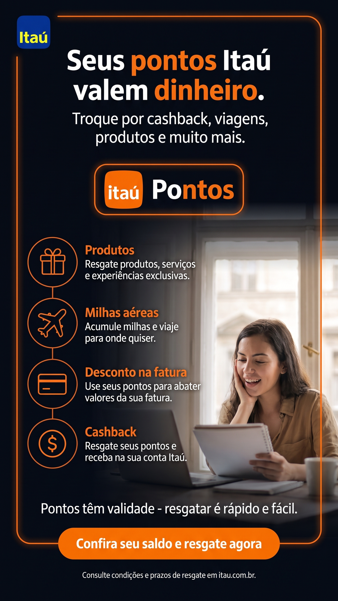 Central de Resgate de Pontos Facebook ad: Ganhe pontos e troque por viagens, produtos e cashback