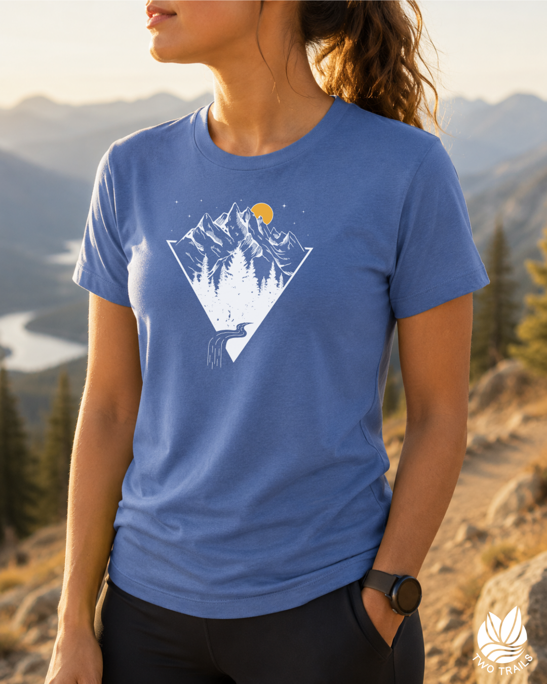 Two Trails Design Facebook ad: Yellow Sun Mountains Tee