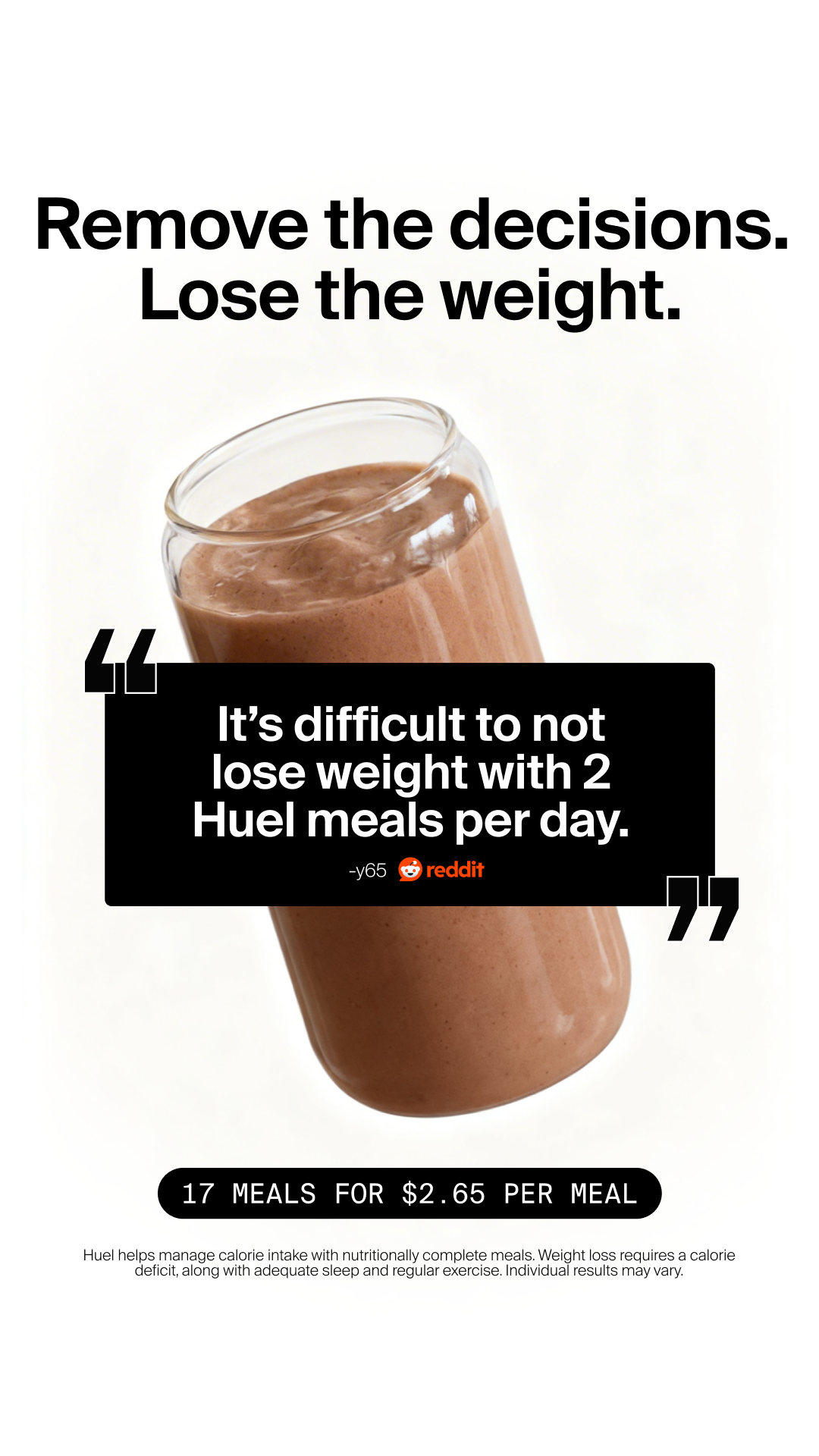 Huel Facebook ad