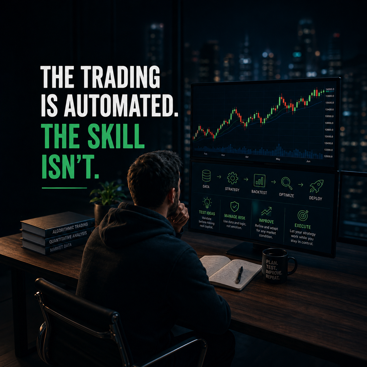 Push Button Trading Facebook ad: Learn the Skills Behind Automated Trading