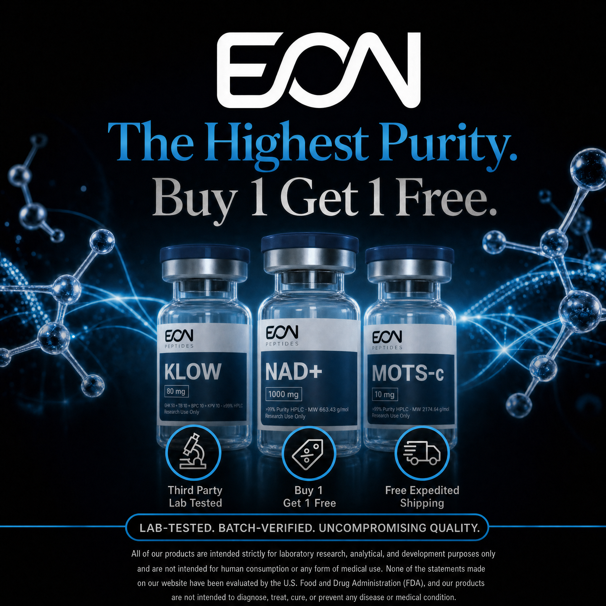 Eon Peptides Facebook ad from Jul 6, 2026