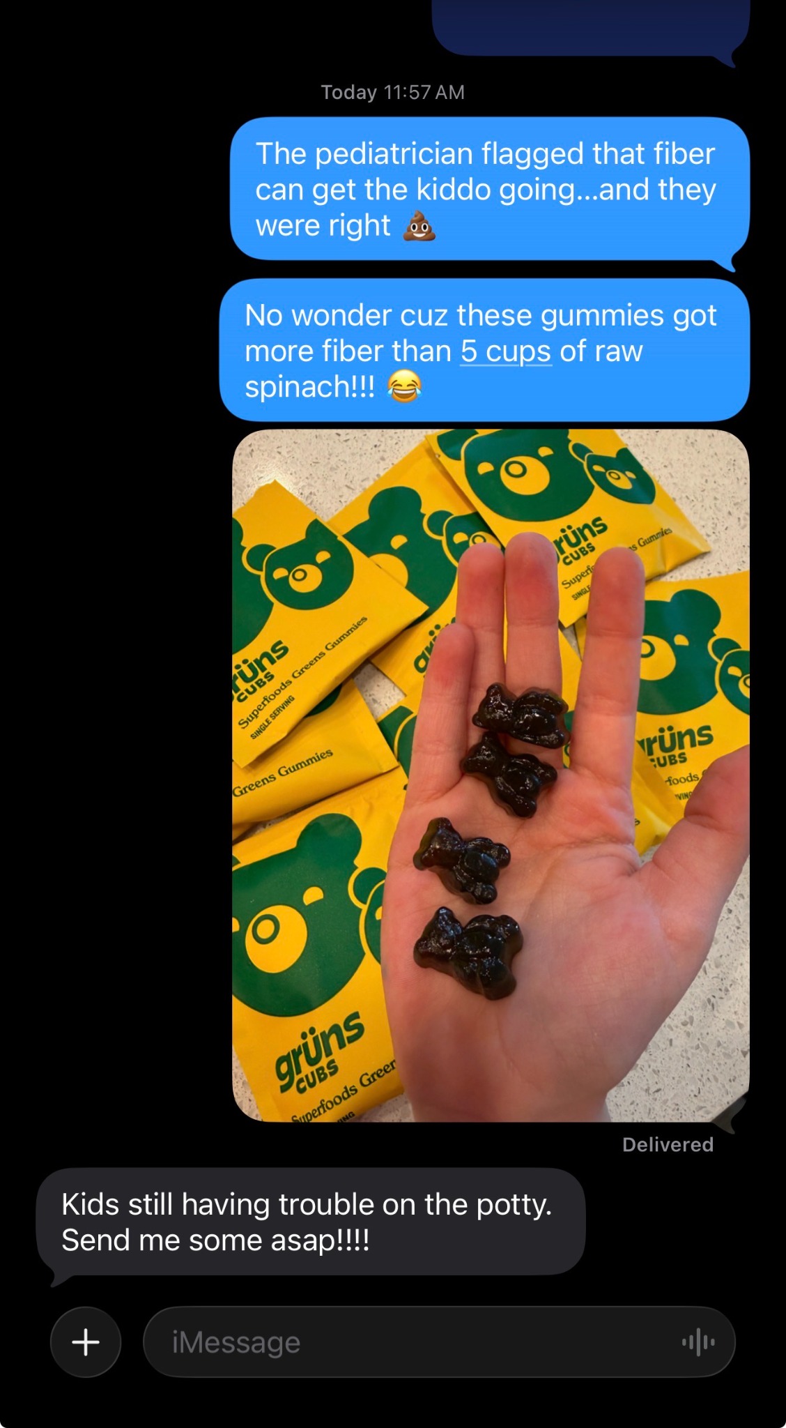 Grüns Kids Facebook ad