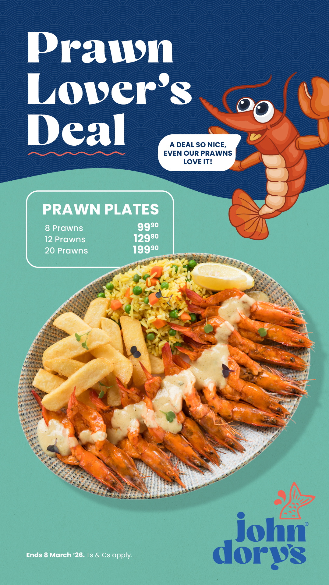 John Dorys Fish, Grill, Sushi. Facebook ad