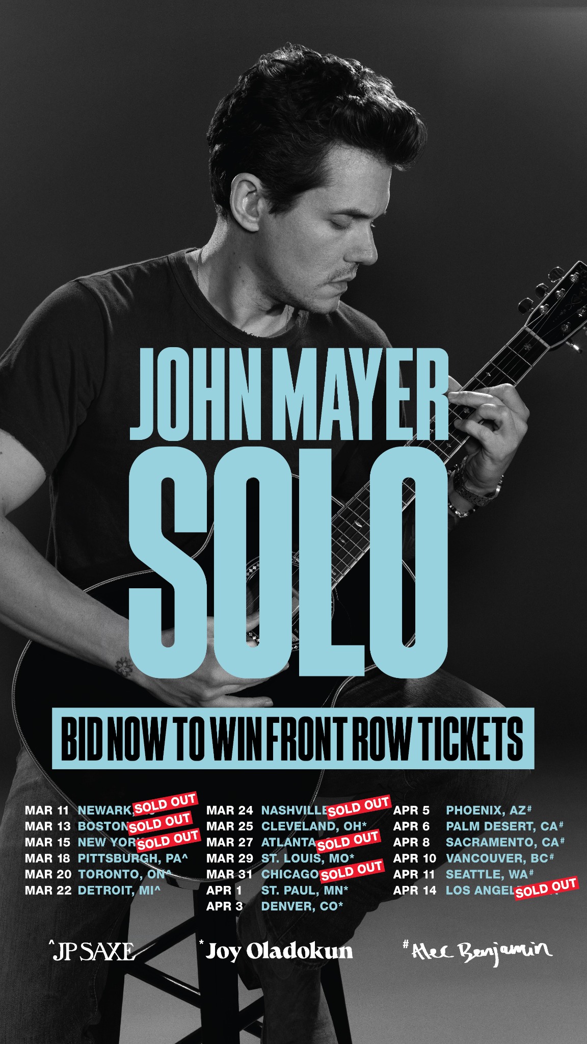 John Mayer Facebook ad: Ends Mar 31 | John Mayer Solo Tour 2023