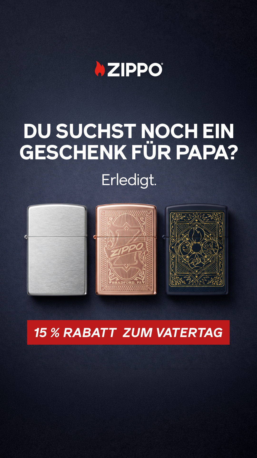Zippo Europe Facebook ad