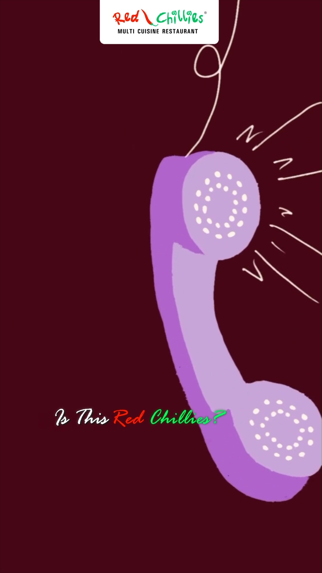 Red Chillies Facebook ad: Your table at Red Chillies is ready!