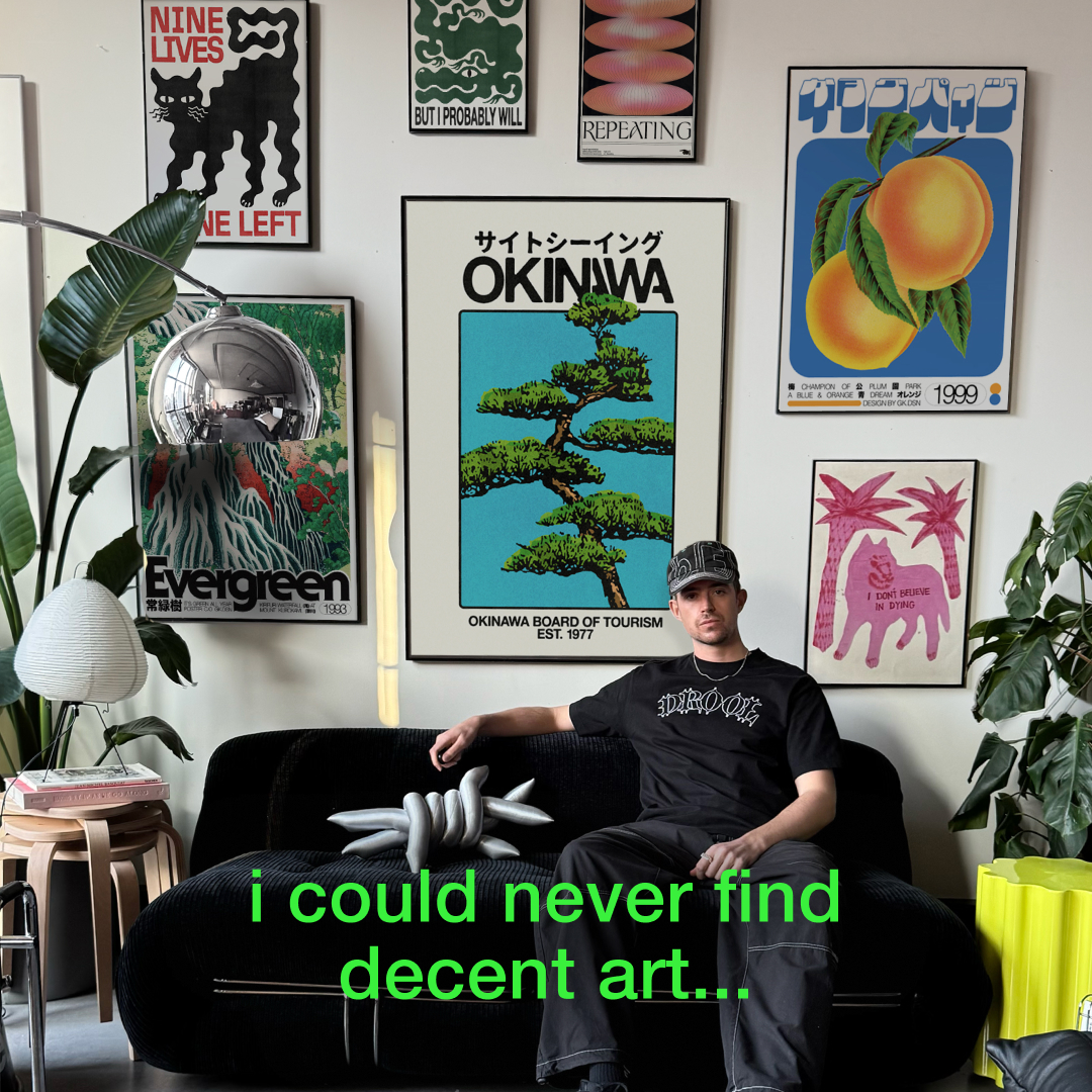 DROOL Facebook ad: Fill your home with unique art prints by…