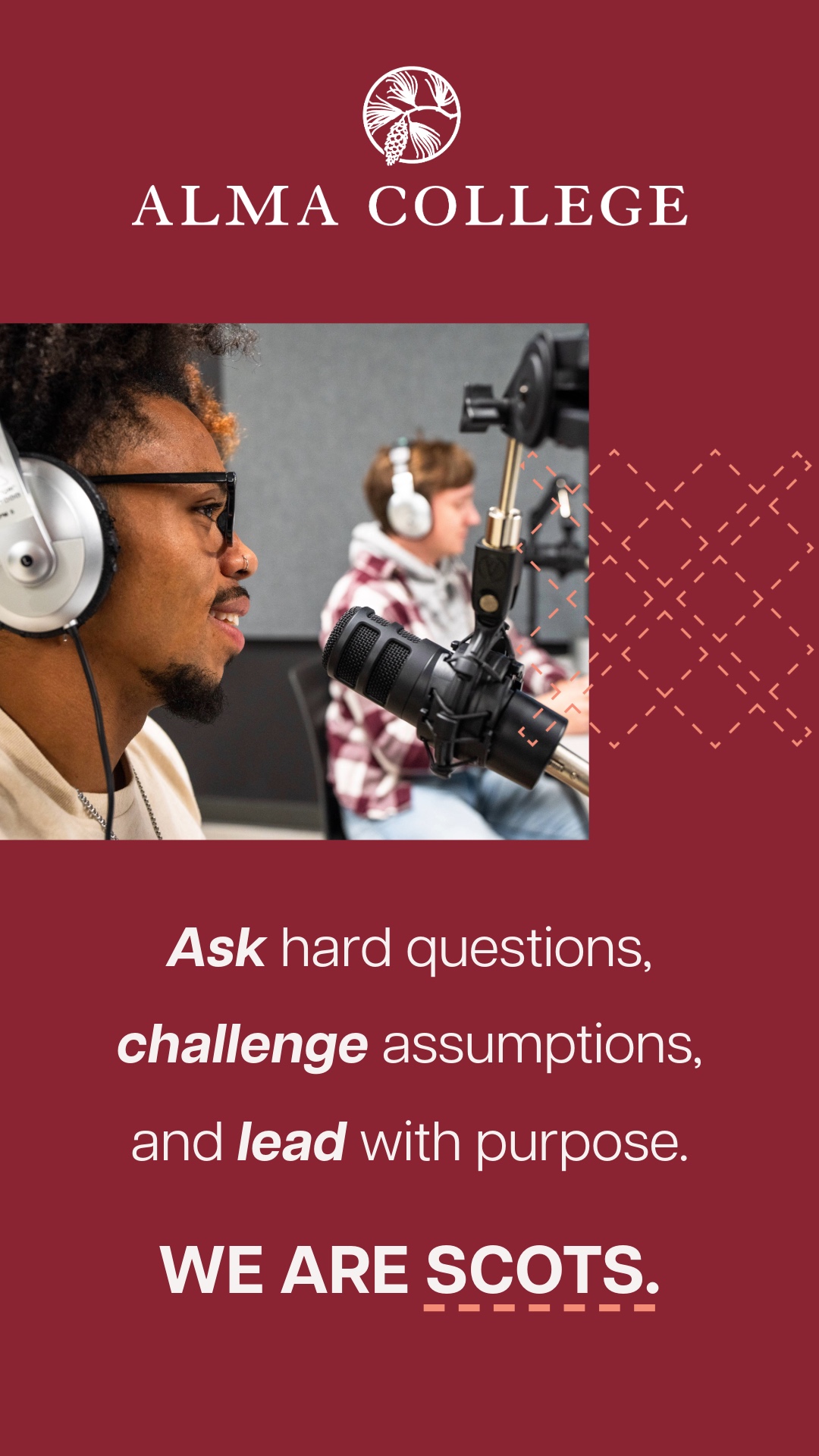 Alma College Facebook ad from Nov 17, 2025
