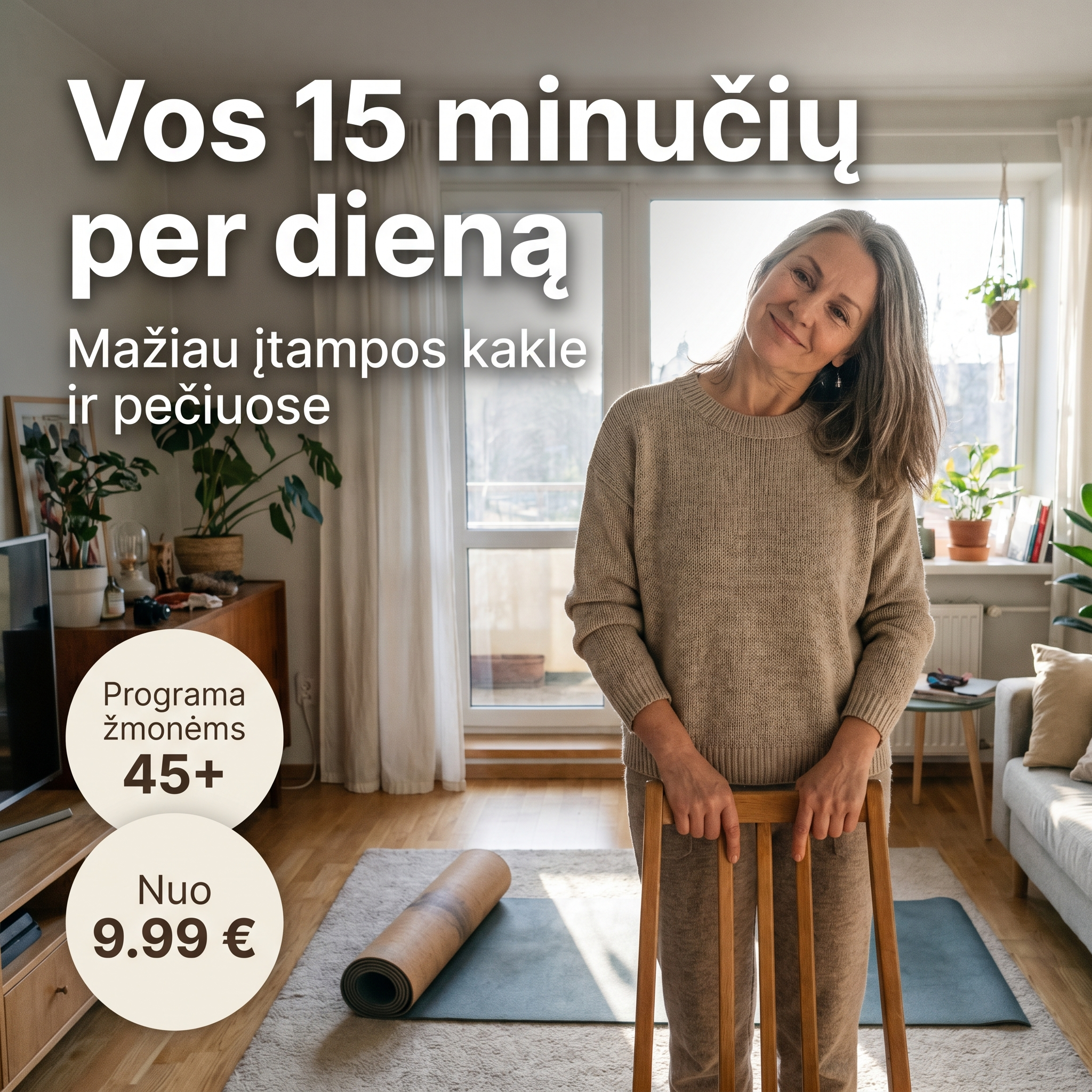 Sportas45.lt Facebook ad: Tinka 45+ žmonėms