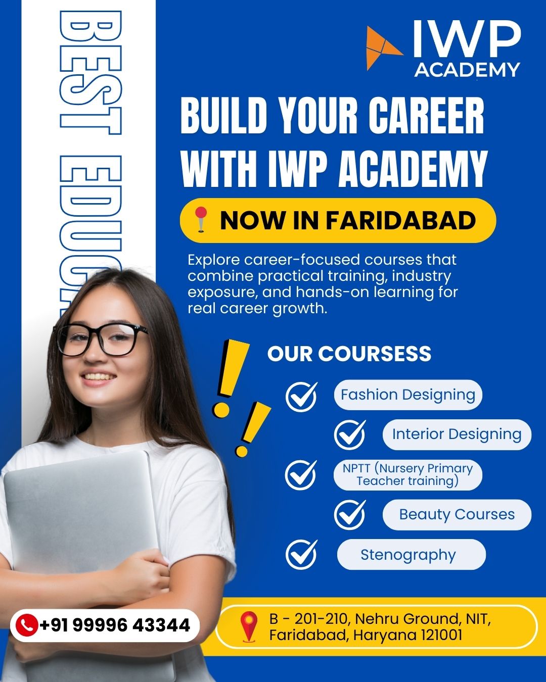 Iwp Academy Facebook ad: Admissions Open at IWP Academy Faridabad