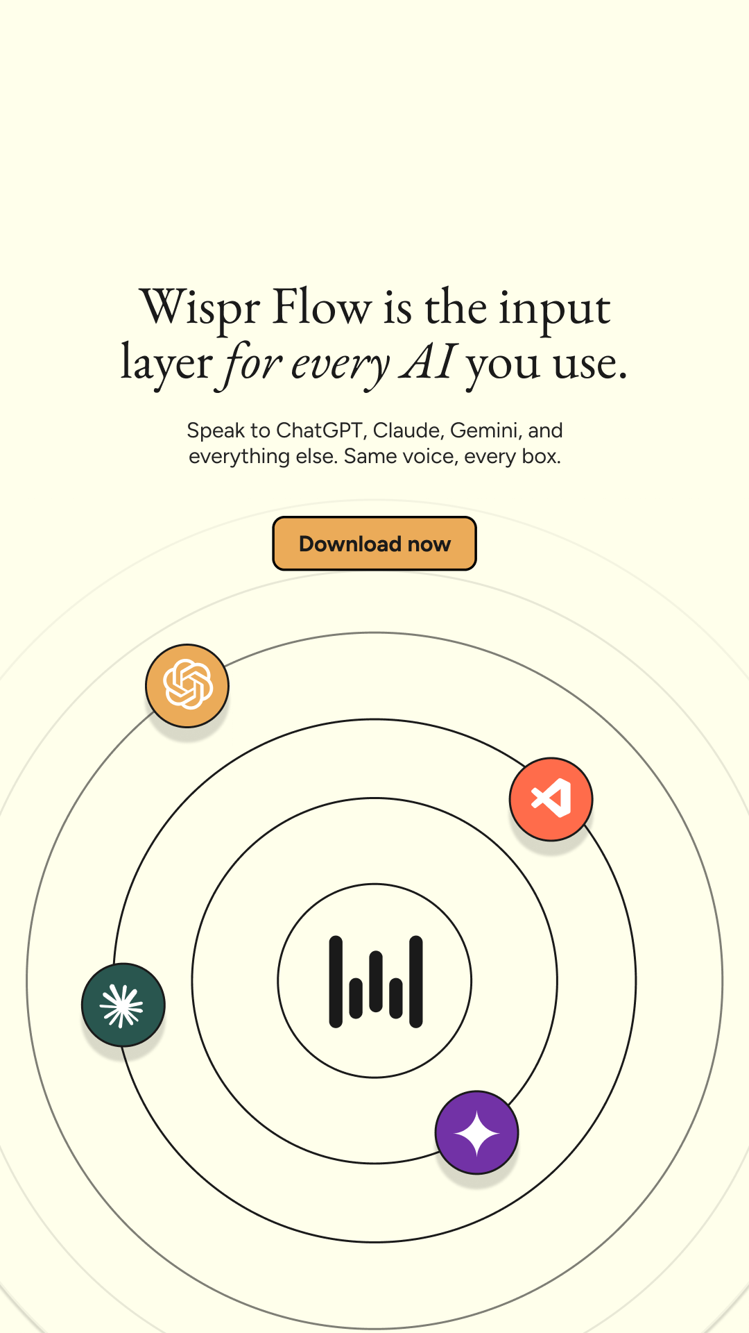 Wispr Flow Facebook ad