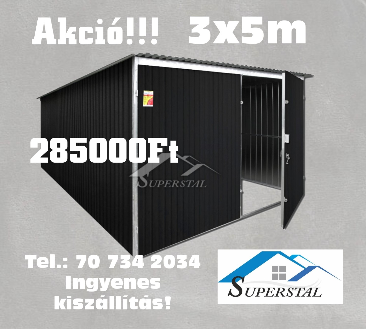 Superstal - mobilgarázsok, kapuk, kennelek és csarnokok gyártója Facebook ad