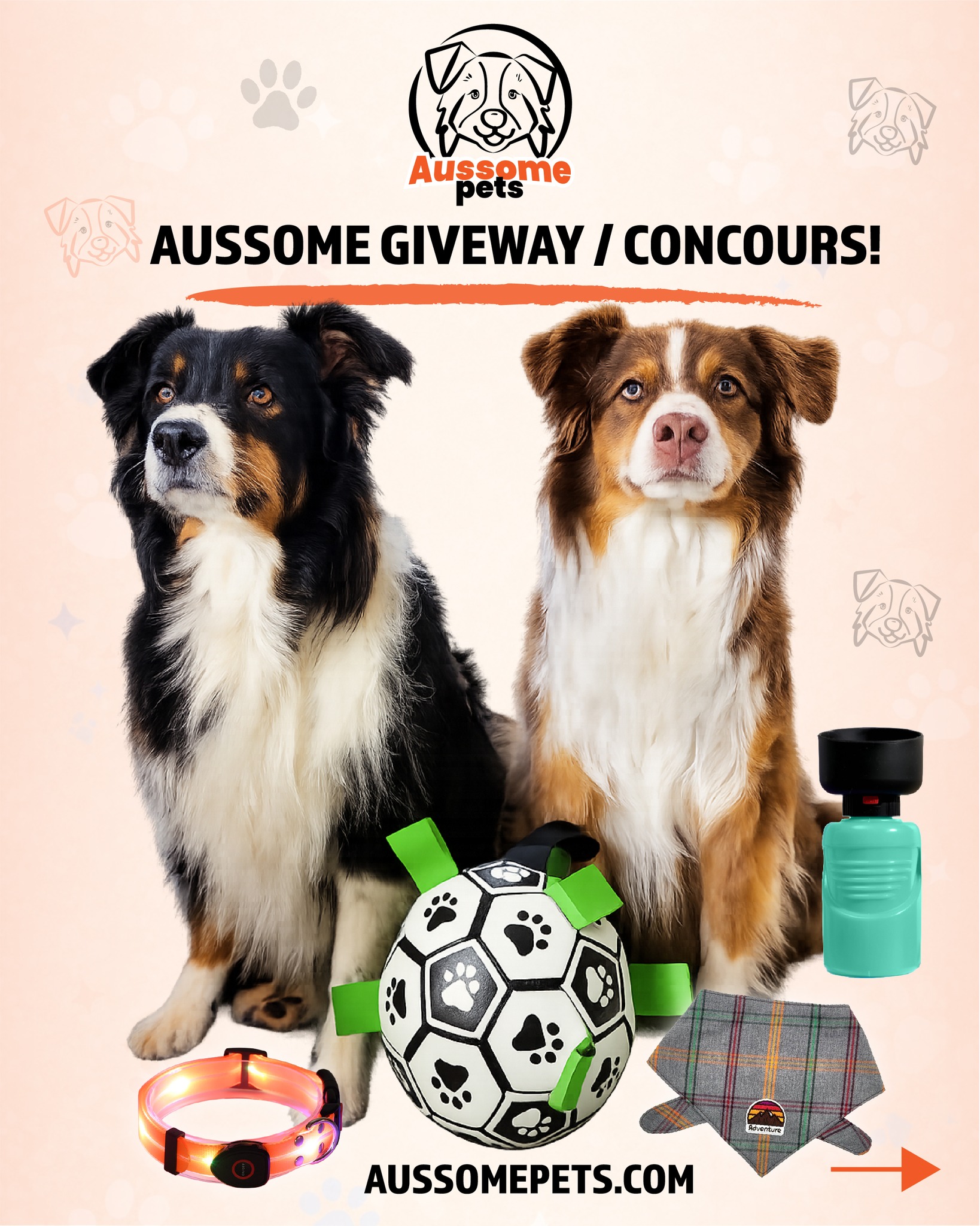 AussomePets Facebook ad: À GAGNER