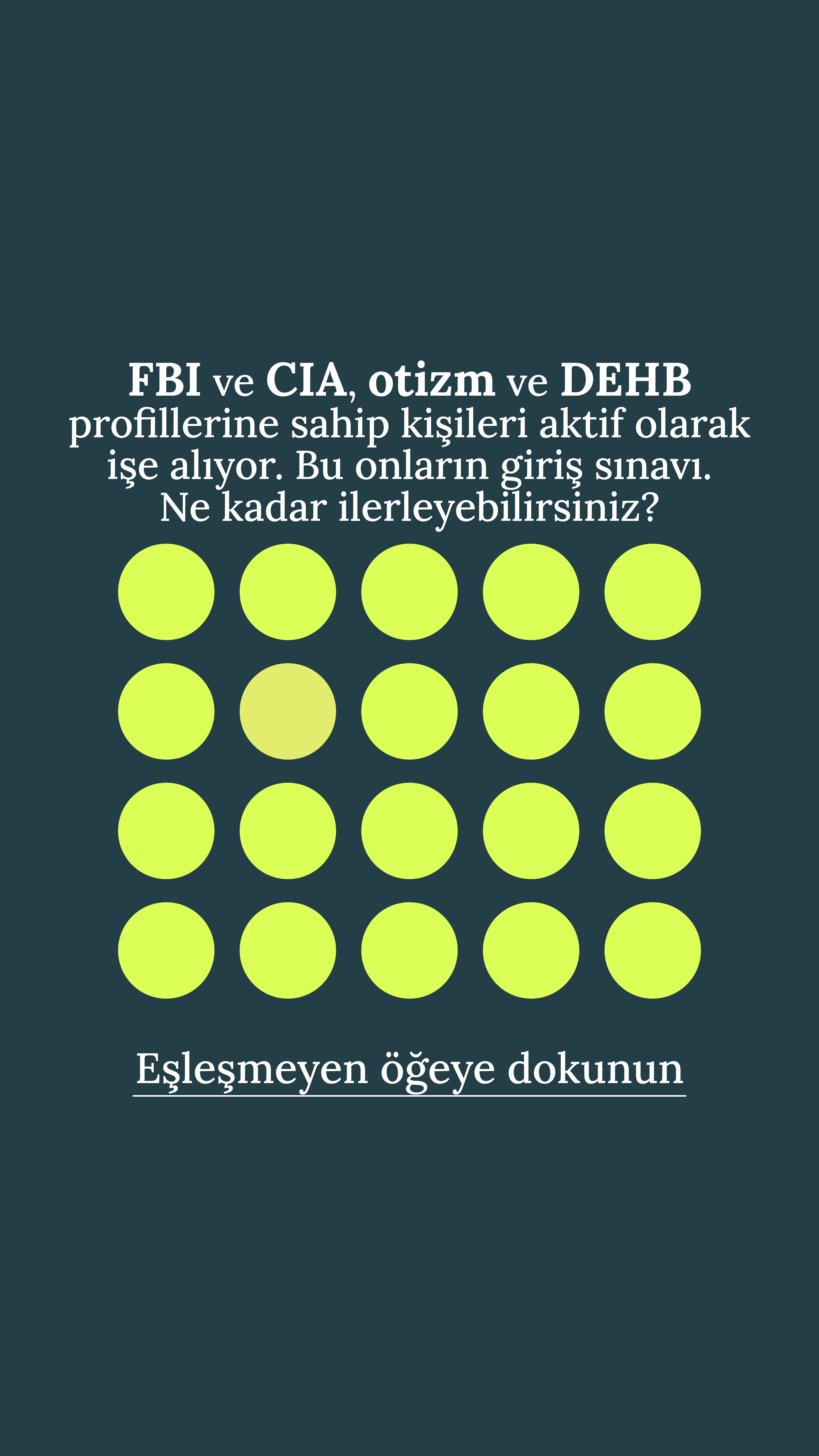 International Brain Test Facebook ad