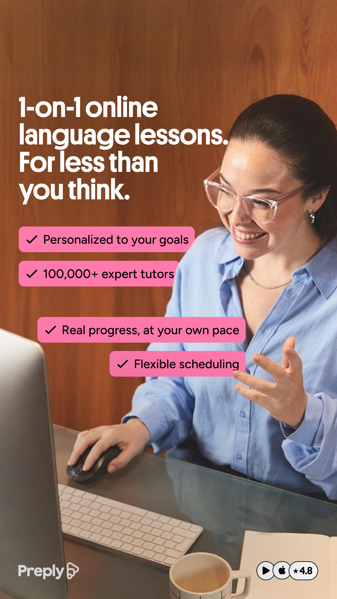 Preply Facebook ad