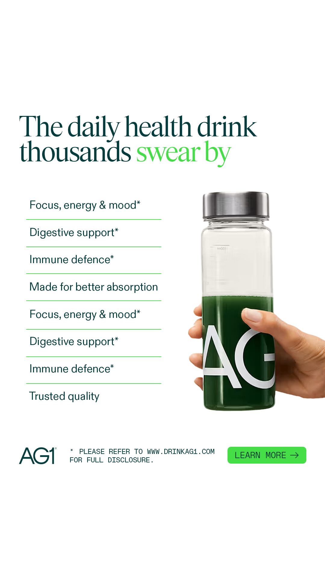AG1 by Athletic Greens Facebook ad