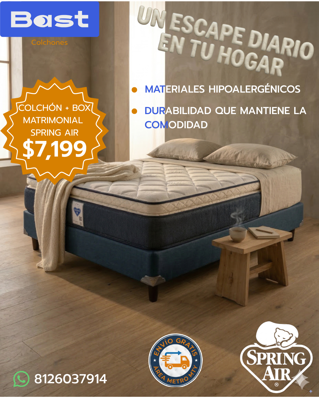 Colchones en Monterrey - Distribuidora Bast Facebook ad: Duerme mejor, vive mejor