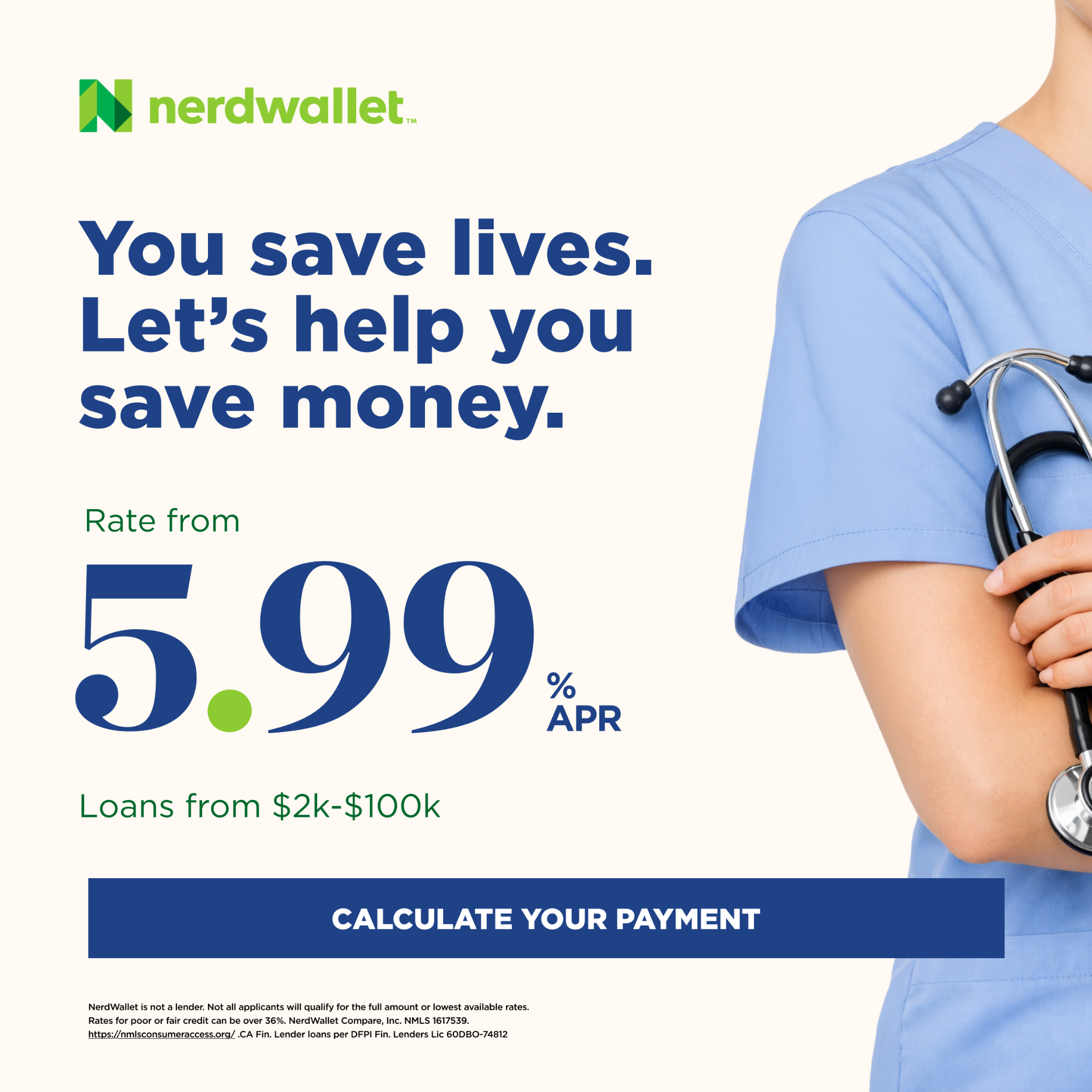 NerdWallet Facebook ad