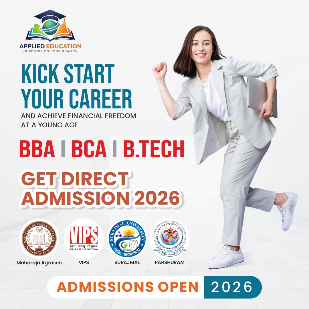 Applied Education Facebook ad: Admissions Open, Apply Before Seats Fill!