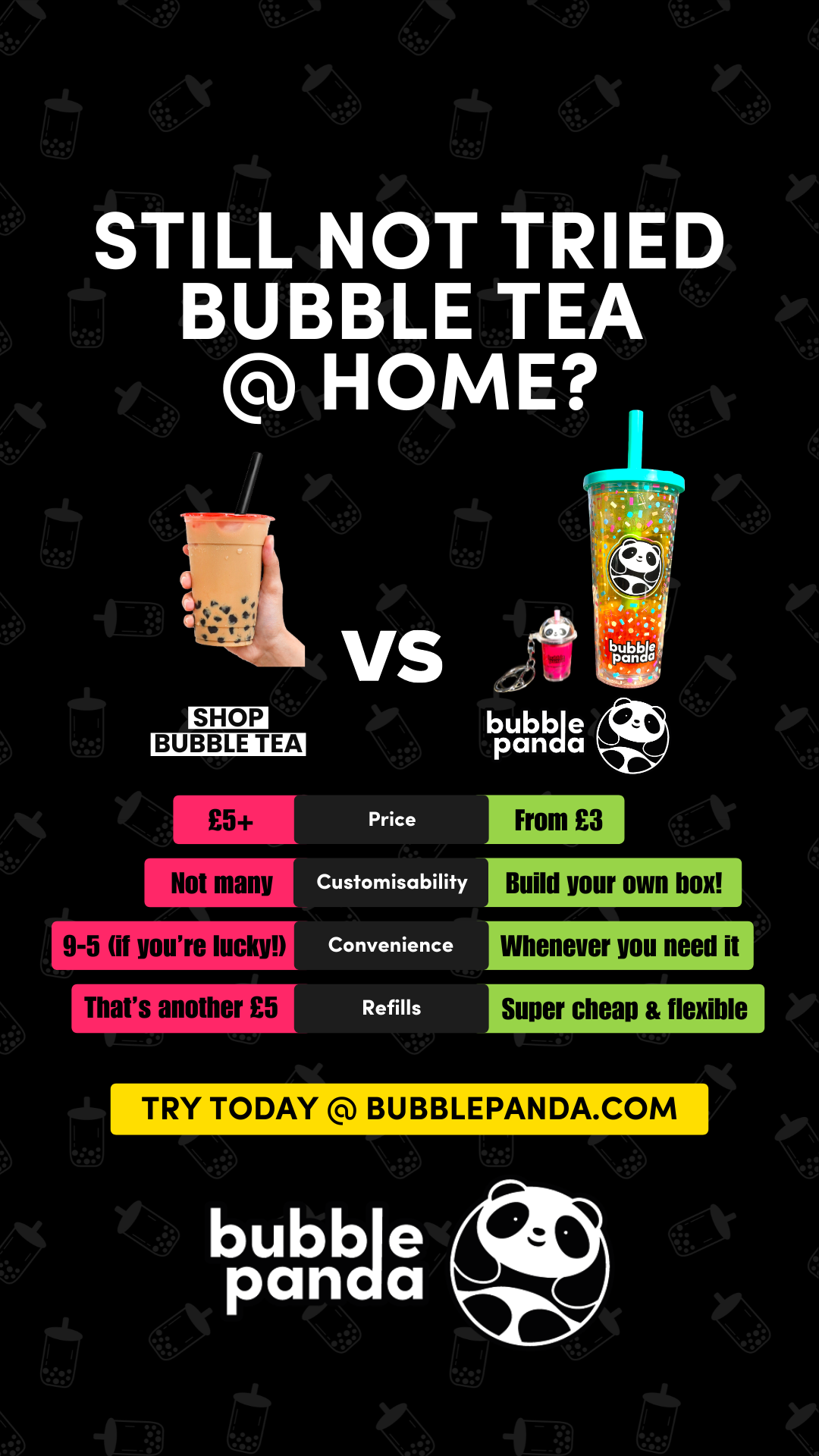 Bubble Panda Facebook ad