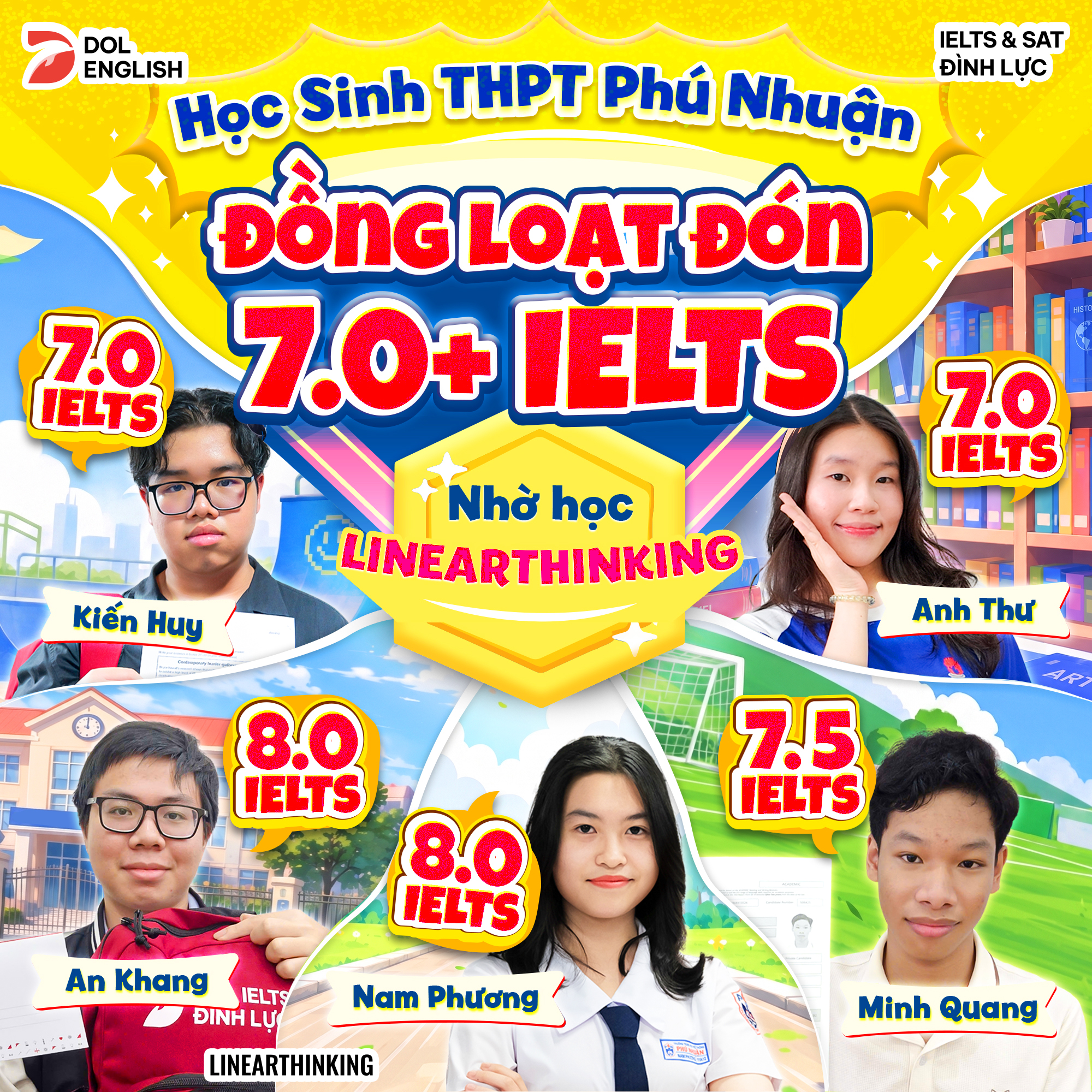 DOL Đình Lực - IELTS SAT & Junior Facebook ad: Bứt phá 7.0 - 8.0 IELTS thần tốc với Linearthinking độc…