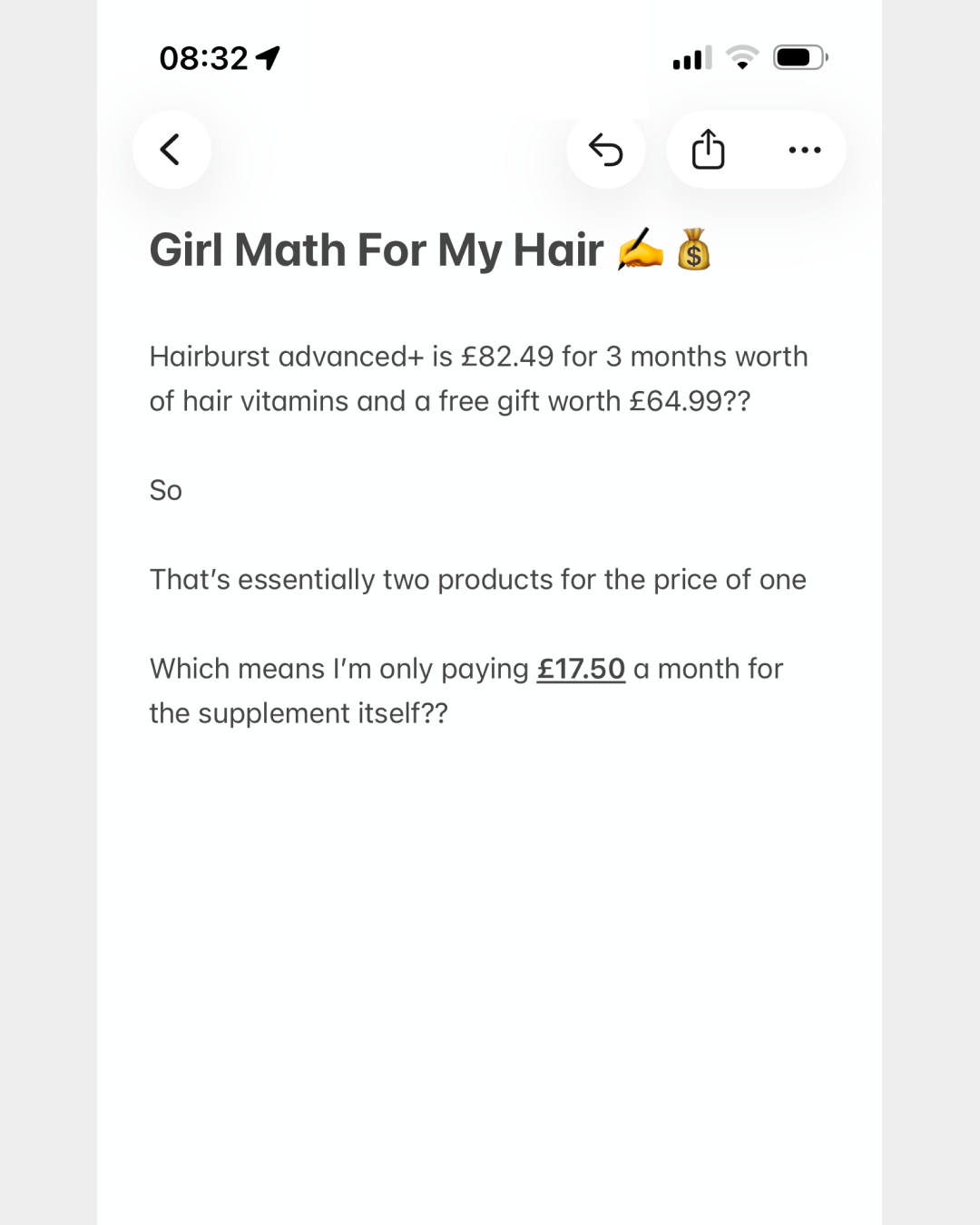 Hairburst Facebook ad