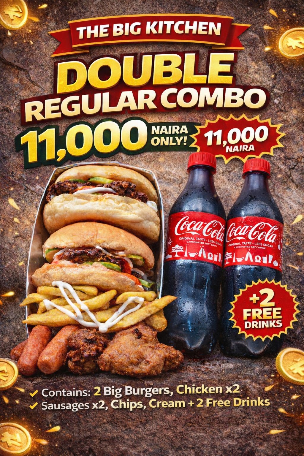 Big Kitchen Burgers Ng Facebook ad: You will love this package because it was…