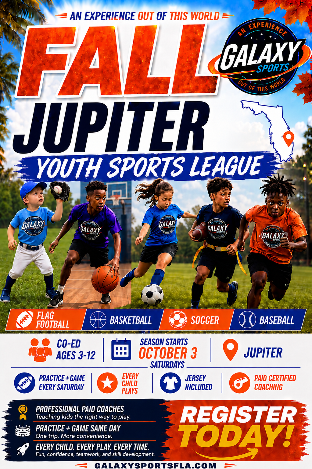 Galaxysportsfla Facebook ad: Jupiter Fall Registration Is Open