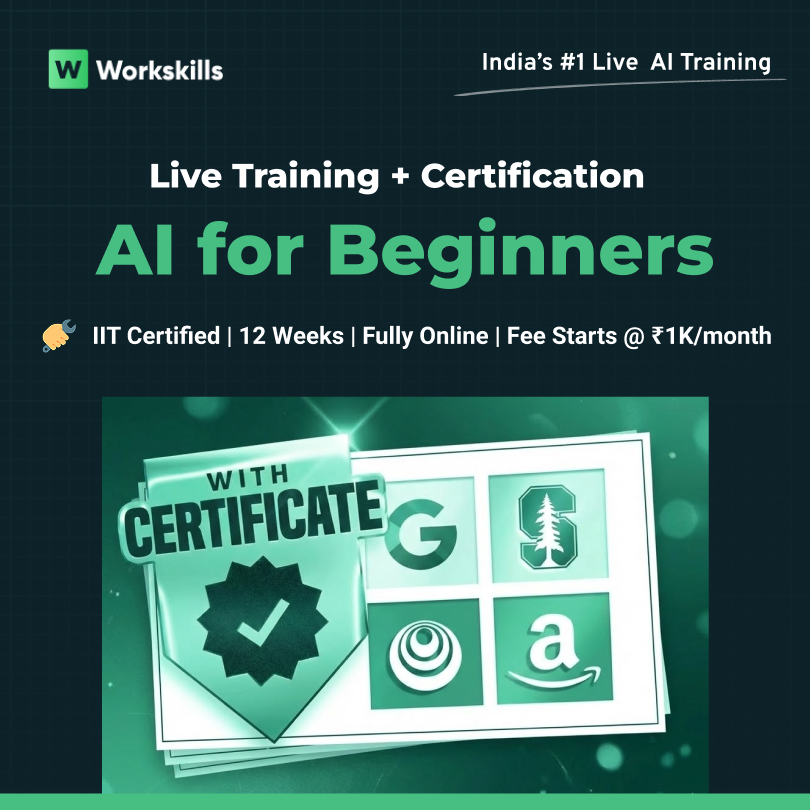 Workskills.in Facebook ad: Learn AI Tools, Generative AI, Agentic AI, n8n…