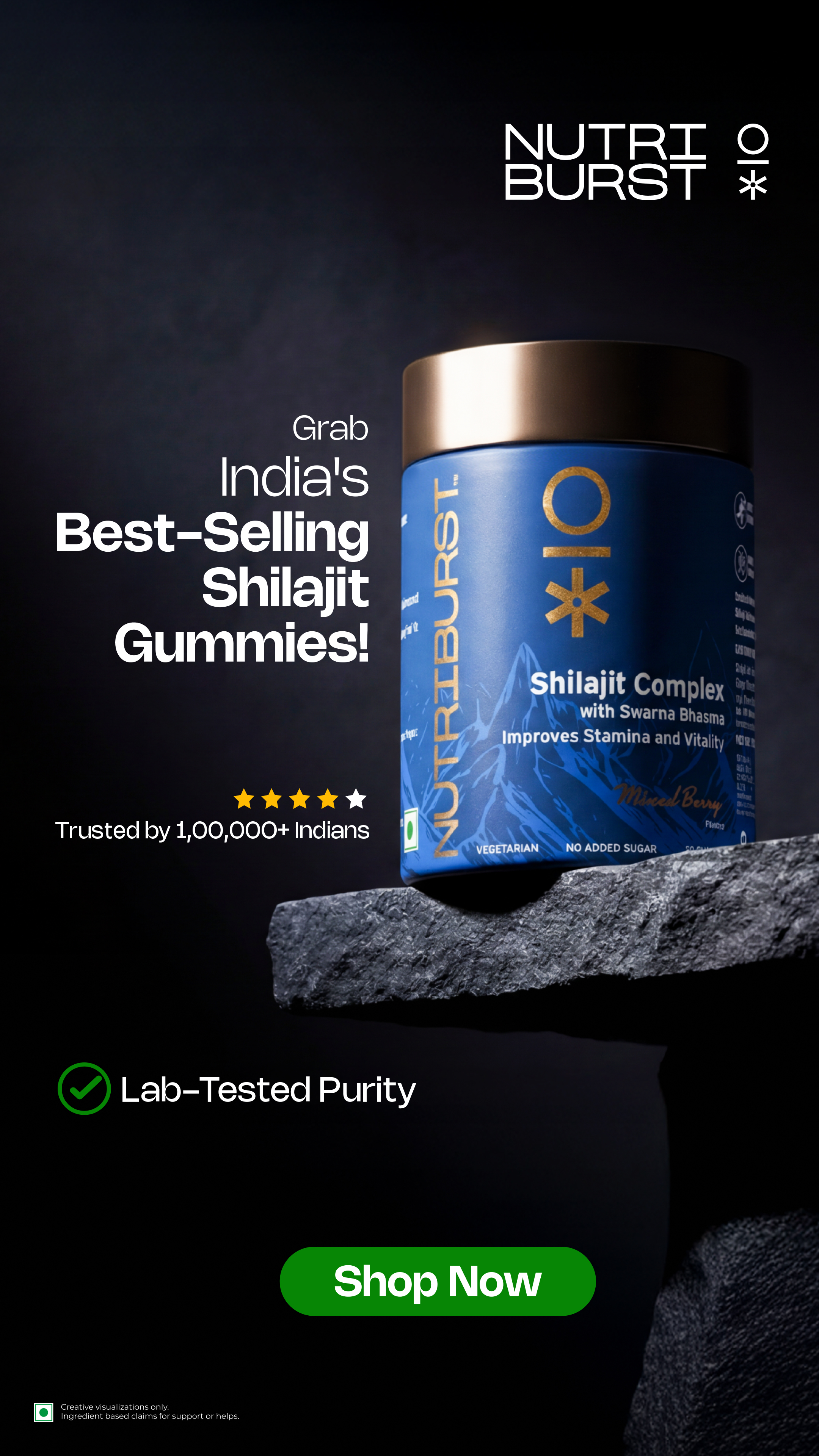 Nutriburst India Facebook ad from Feb 26, 2026