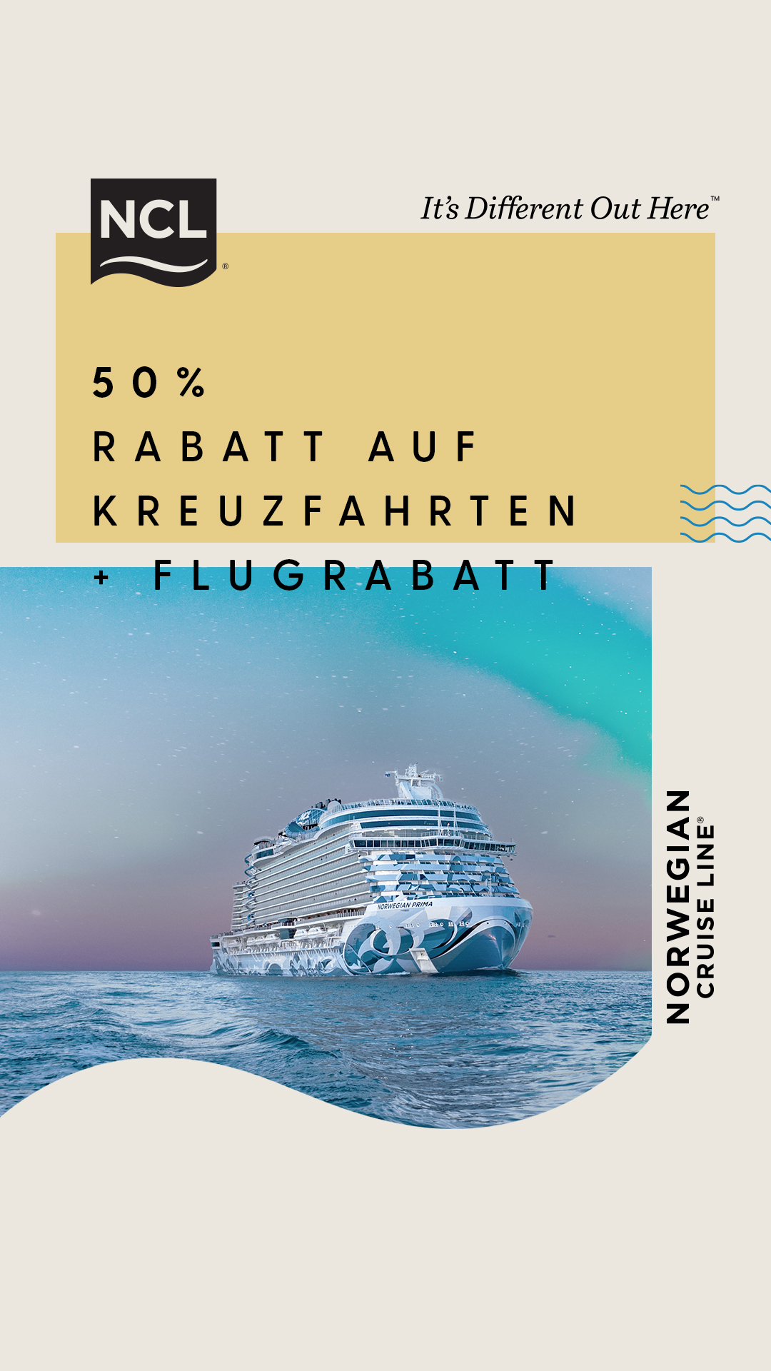 Norwegian Cruise Line Facebook ad