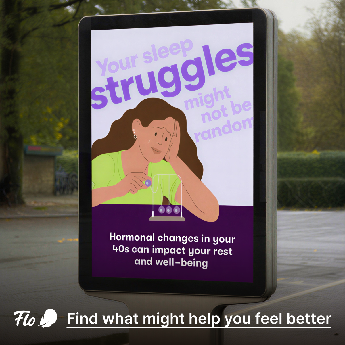 Flo Health App Facebook ad: Try Flo and never look back