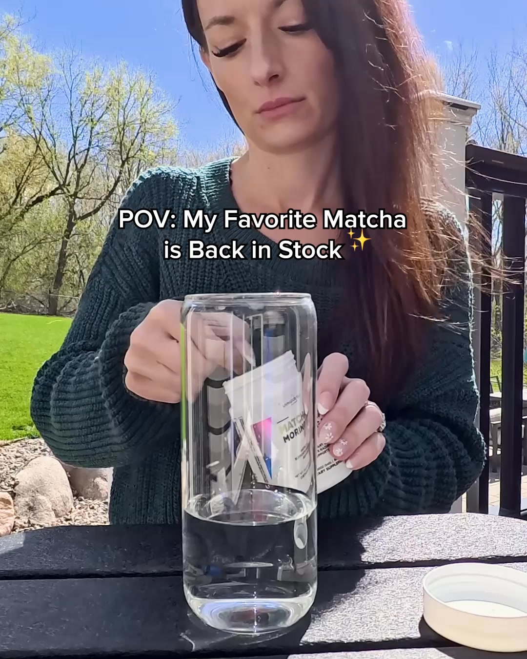 Livingood Daily Facebook ad: Back In Stock: Matcha + Moringa