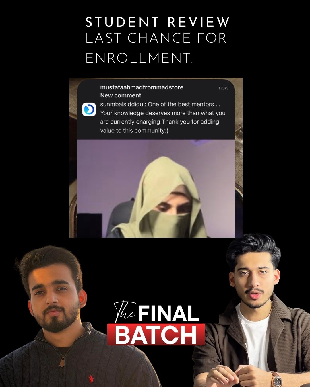 Muhammad Mustafa Ahmed Facebook ad: Learn Shopify, Meta Ads & AI From Real Founders