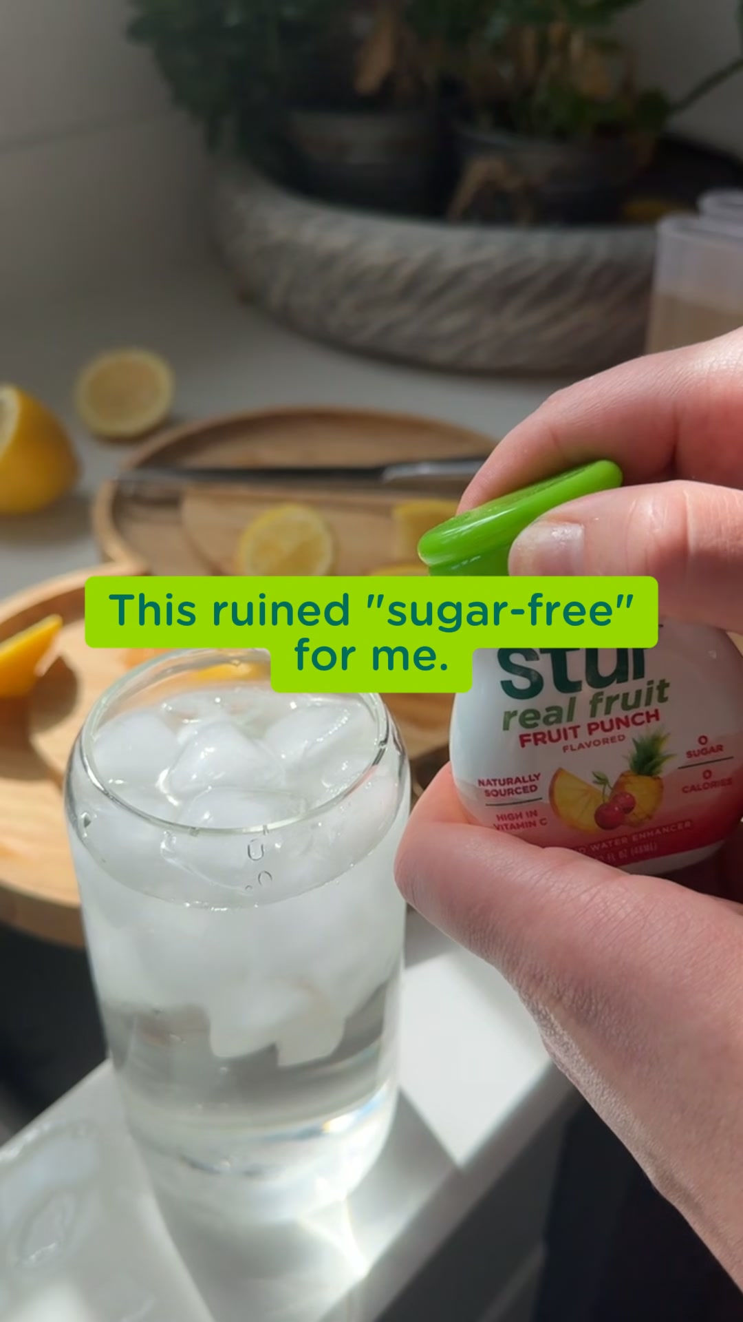 Stur Natural Water Enhancers Facebook ad: 0 Calories & 0 Sugar