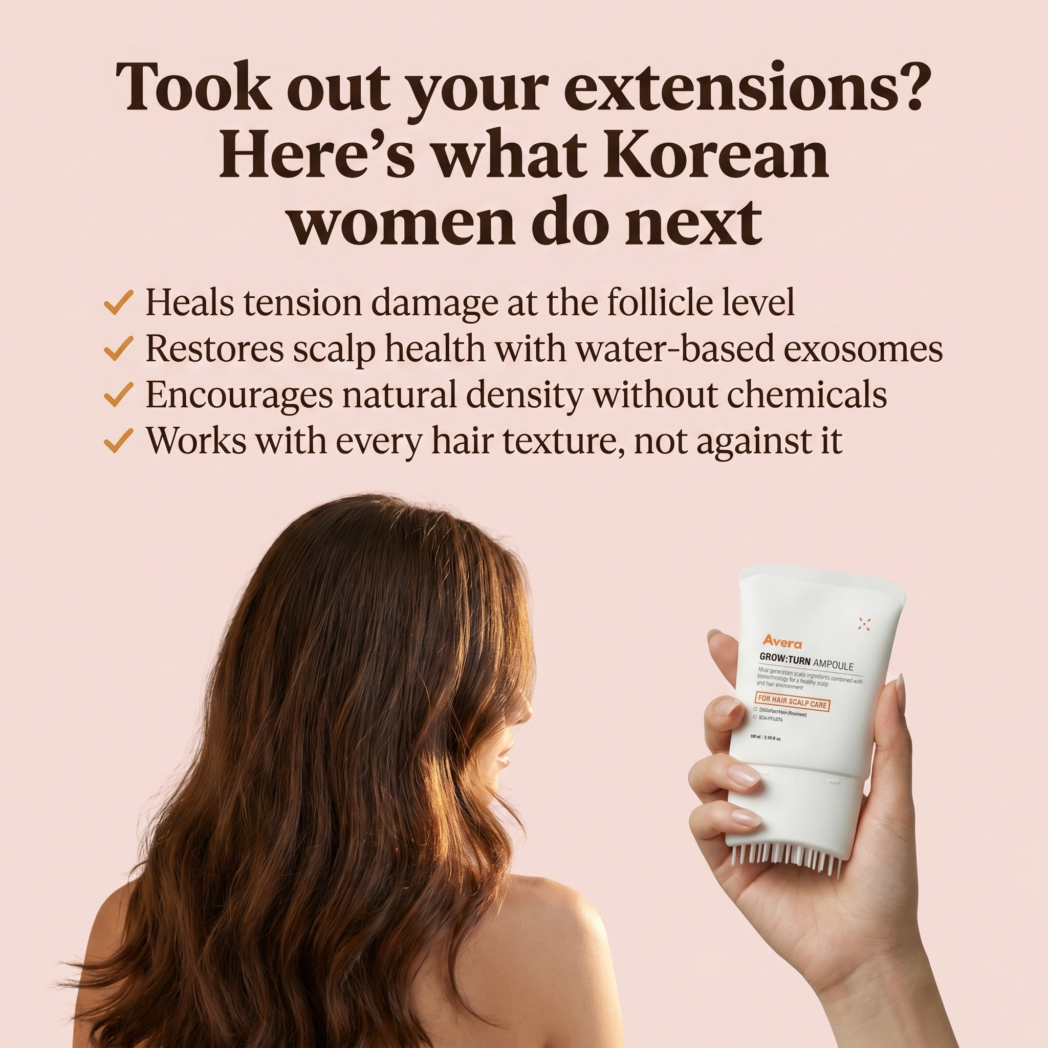 Avera Facebook ad: Korea's #1 Hair Growth Serum