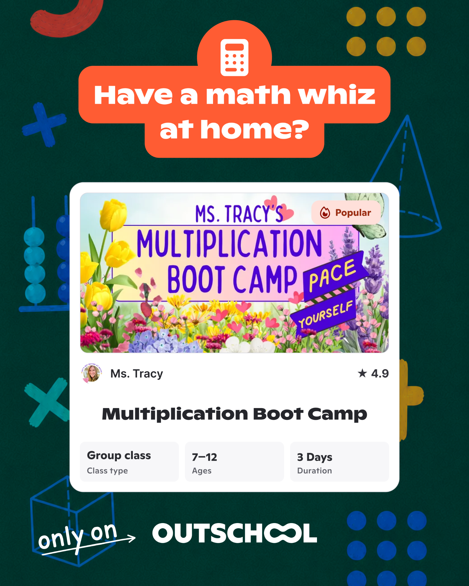 Outschool Facebook ad