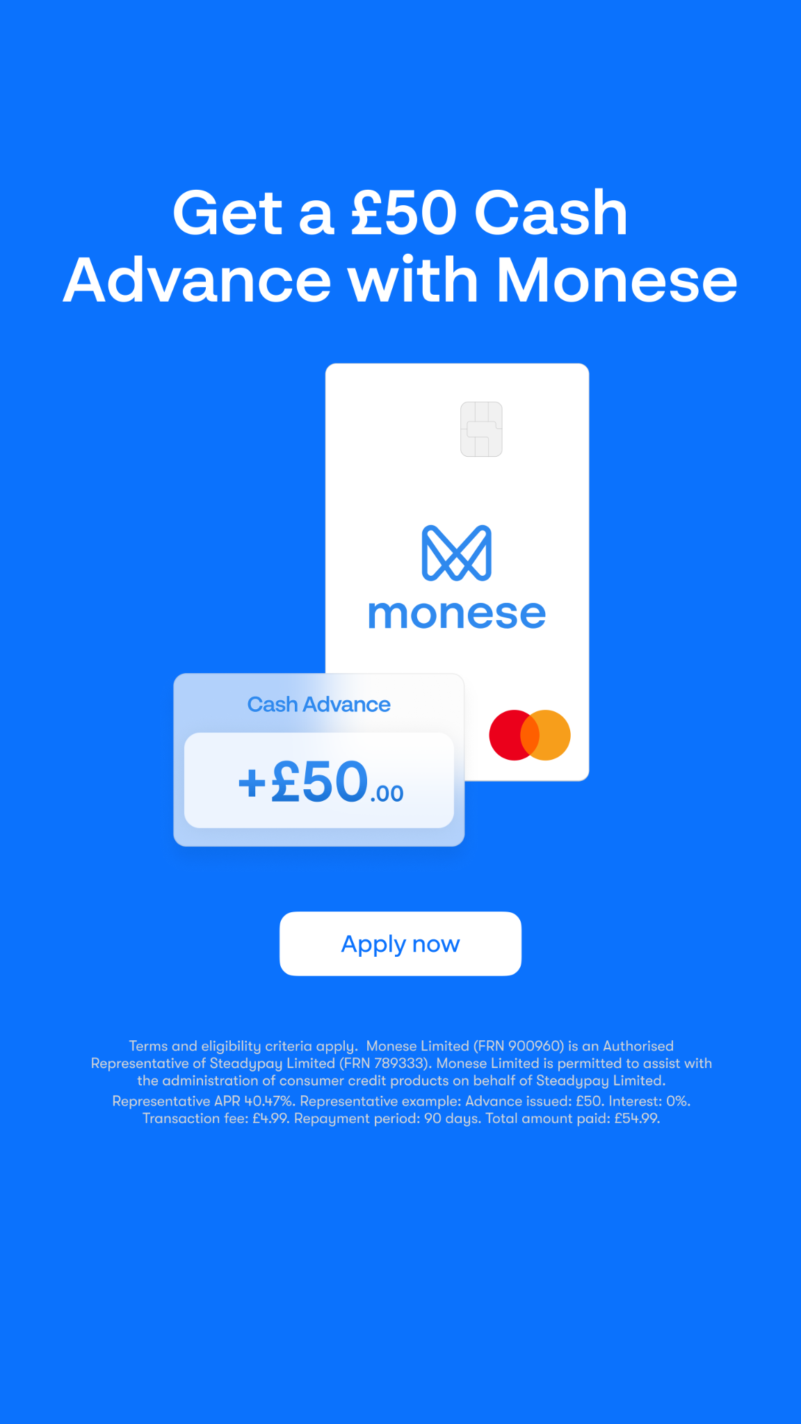 Monese Facebook ad