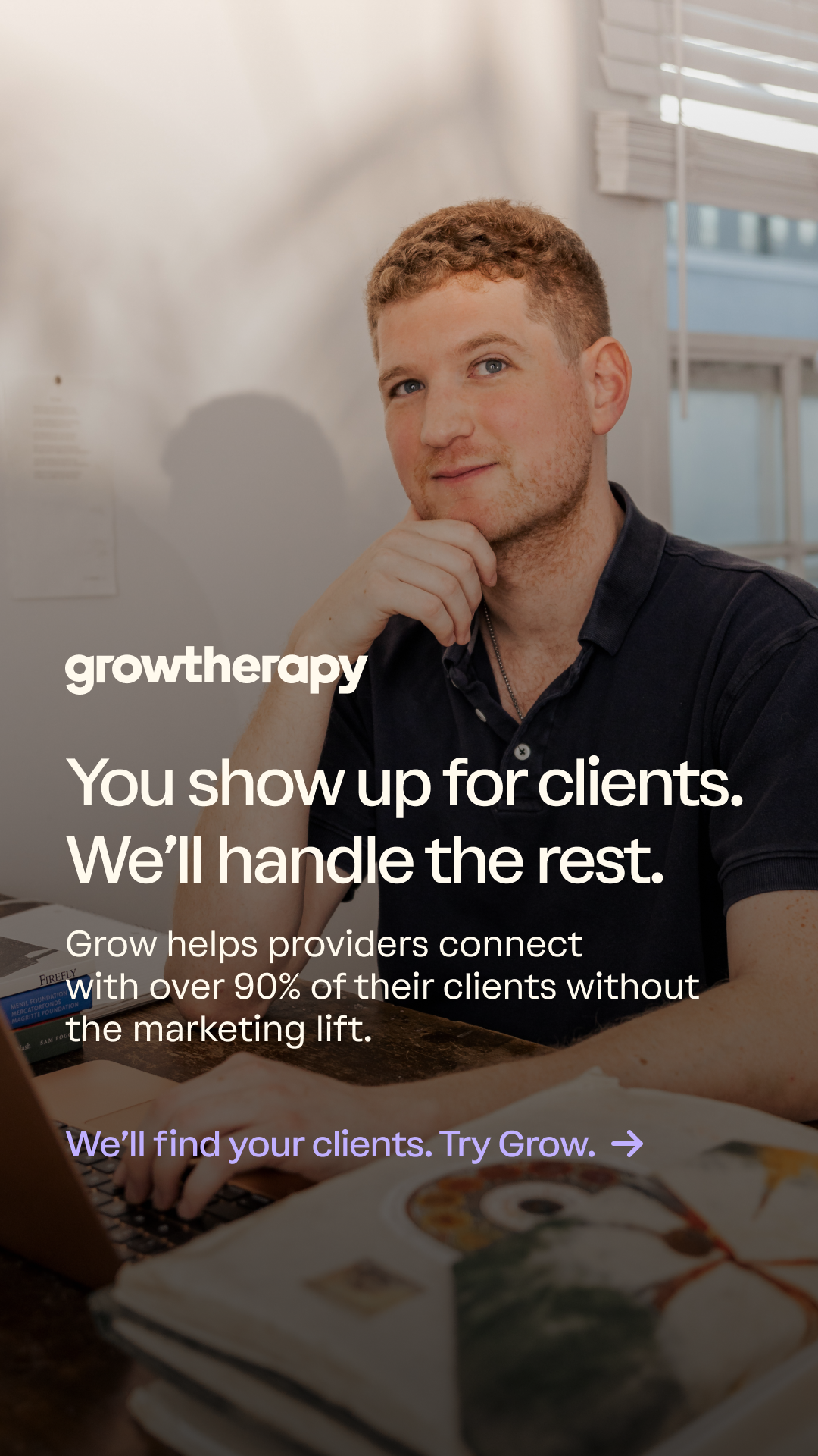 Grow Therapy Facebook ad