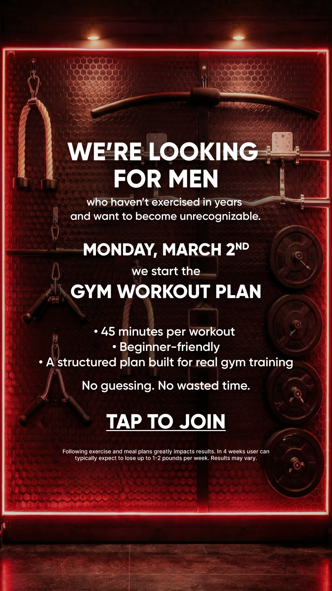 BetterMe Men Facebook ad